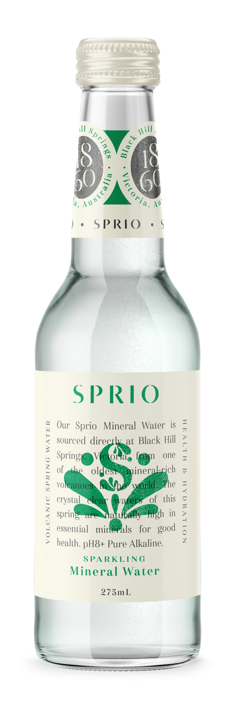 SPRIO 1860 Volcanic Spring Sparkling Mineral Water 4 Pack | 275mL