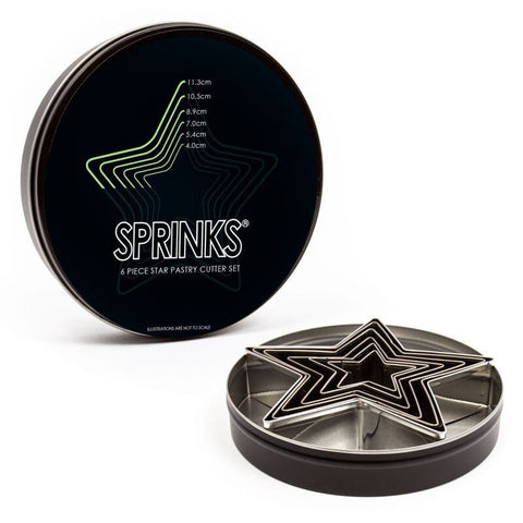 6-Piece Star Stainless Pastry Cutter Set - By Sprinks-Sprinks-iPantry-australia