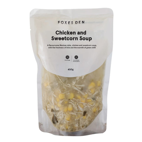 Foxes Den Mexican Style Chicken and Sweetcorn Soup | 450g (EXP 07.09.25)