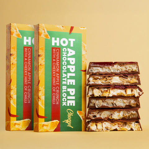 Choced Hot Apple Pie Chocolate Block 2 Pack
