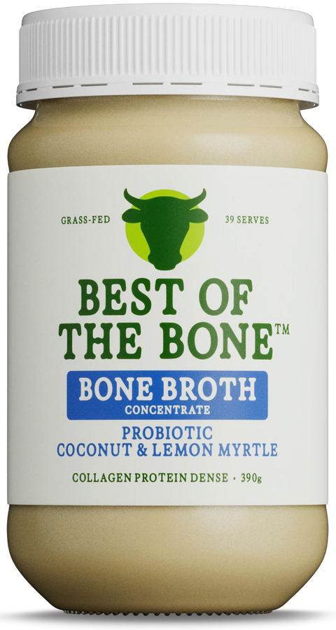 Best Of The Bone Pro Biotic Coconut & Lemon Myrtle Bone Broth | 350g