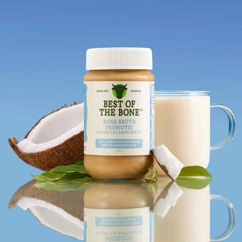 Best Of The Bone Pro Biotic Coconut & Lemon Myrtle Bone Broth | 350g