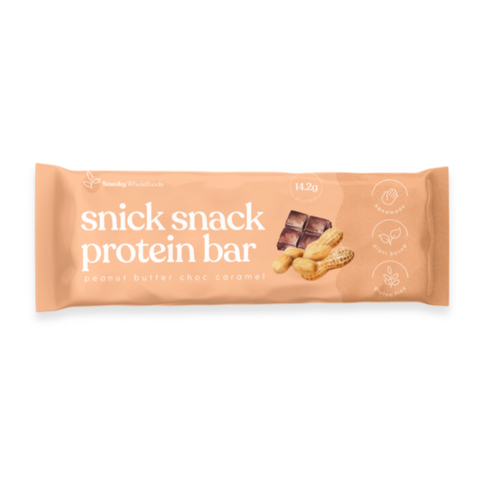 Sneaky Wholefoods Peanut Butter Caramel Snick Snack Protein Bar |75g