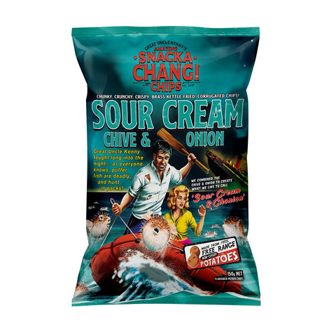SnackaChangi Sour Cream, Chives & Onion 150g