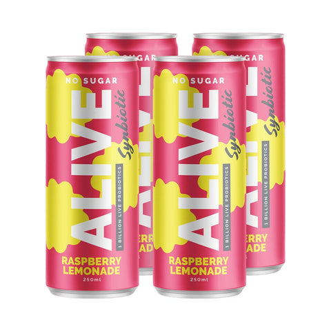 Alive Soft Drink - Raspberry Lemonade 4 x 250ml - Alive