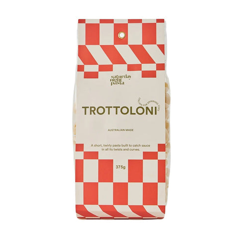 Dried Trottoloni Pasta 375g - Saturday Night Pasta
