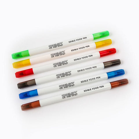 Edible Food Pen Set - Primary Pack (Pack Of 6)-Sprinks-iPantry-australia