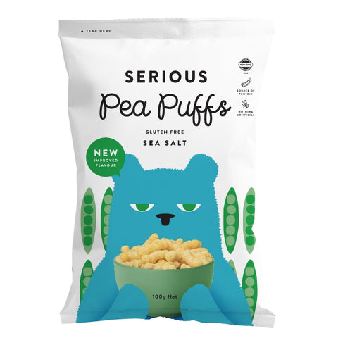 Pea Puffs Sea Salt 100g - Serious Food Co.