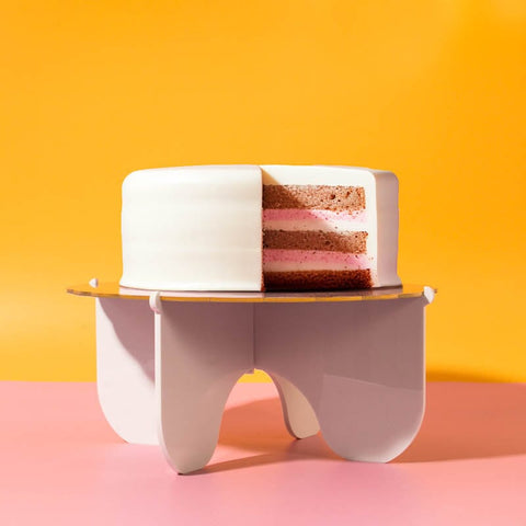 Plateau Gateau 3-Piece Cake Stand (Silver / White)-Cake & Candle-iPantry-australia
