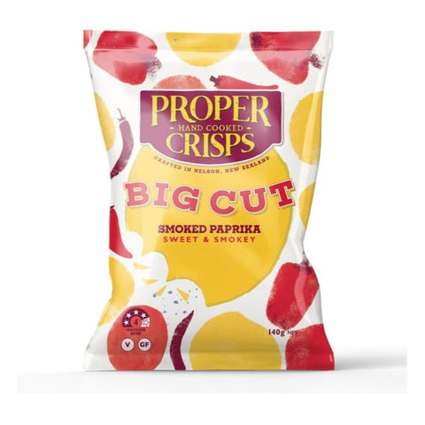 Proper Crisps BIG CUT Smoked Paprika 140g - (exp. 13/04/2024)-Indulgence-Proper Crisps-iPantry-australia