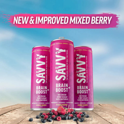 Savvy Brain Boost Mixed Berry 330ml-Beverages-SAVVY-iPantry-australia