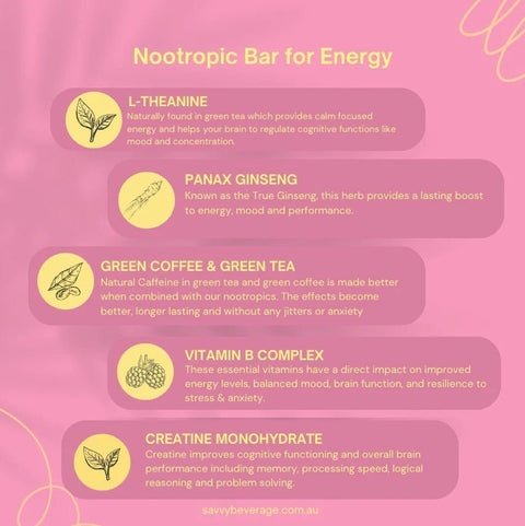 Savvy ENERGY+ Nootropic Bar - SAVVY