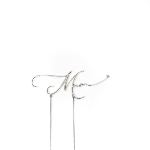 Silver Metal Cake Topper - Mum-Cake & Candle-iPantry-australia