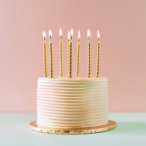 Spiral Cake Candles Gold (Pack Of 12)-Cake & Candle-iPantry-australia
