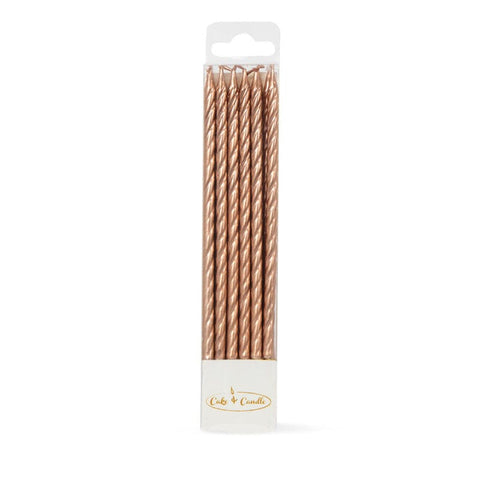 Spiral Cake Candles Gold (Pack Of 12)-Cake & Candle-iPantry-australia