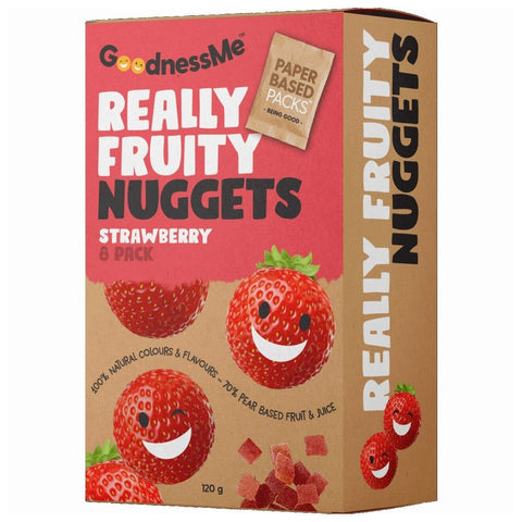 Strawberry Fruit Nuggets 8Pk 120g-Goodness Me-iPantry-australia