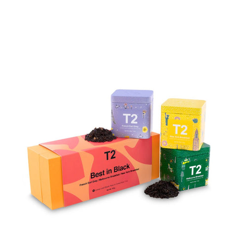 T2 Best In Black Gift Pack (3 Loose Leaf Mini Tins) - T2