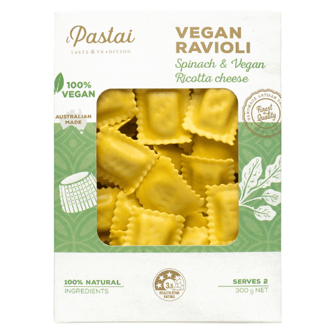 Vegan Ravioli Spinach & Ricotta Cheese 300g - iPastai