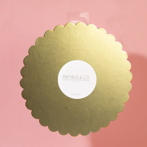 10" Scalloped Cake Board - Gold-PAPYRUS-iPantry-australia
