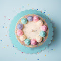 10" Scalloped Cake Board - Pastel Blue-PAPYRUS-iPantry-australia