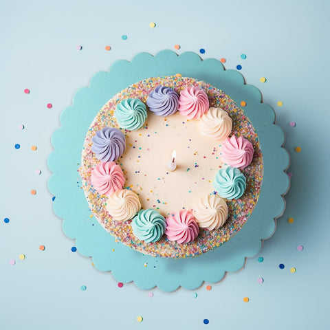 10" Scalloped Cake Board - Pastel Blue-PAPYRUS-iPantry-australia