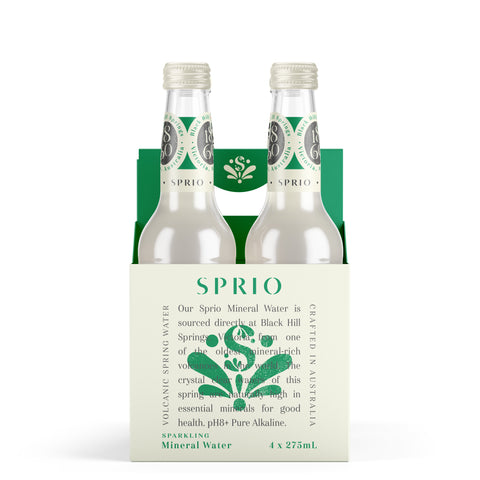 SPRIO 1860 Volcanic Spring Sparkling Mineral Water 4 Pack | 275mL