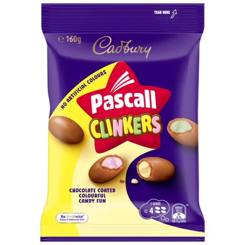 Cadbury Pascall Chocolate Coated Clinkers Lollies | 160g