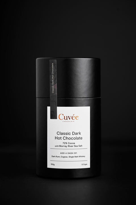 Cuvee Chocolate 72% Classic Dark Hot Chocolate with Sea Salt | 150g