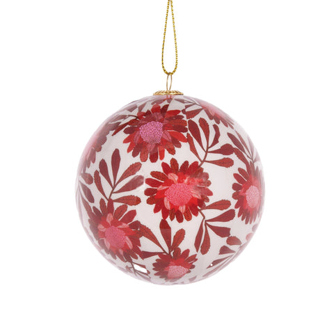 7.5CM ARTIST BAUBLE - RED WARATAH - Holly And Ivy