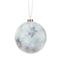 7.5cm Artist Bauble - Shimmering Snowflakes - Holly And Ivy