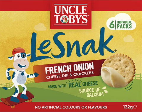 Uncle Tobys Le Snak French Onion 6 Pack | 132g