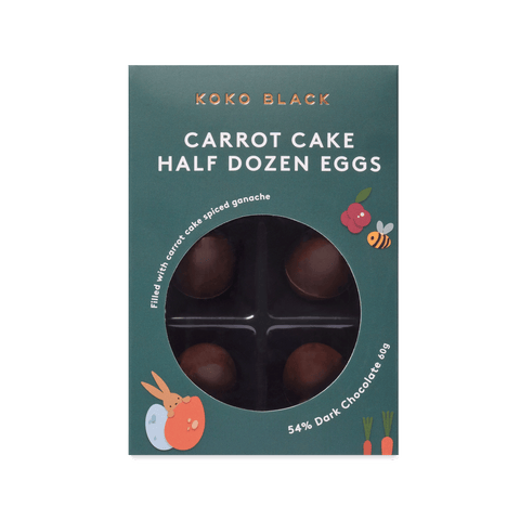 Koko Black 54% Dark Chocolate Carrot Cake Half Dozen Eggs | 60g