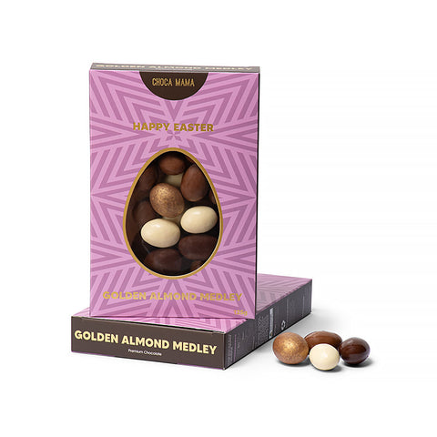 Chocamama Easter Egg Window Golden Almond Medley Box | 125g