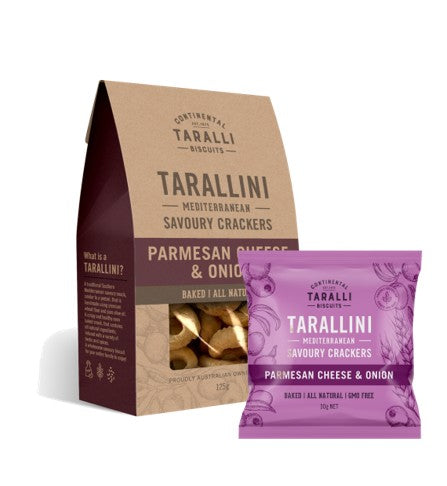 Continental Taralli Biscuit Parmesan Cheese Onion Tarallini | 125g