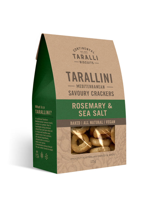 Continental Taralli Biscuit Rosemay Sea Salt Tarallini | 125g