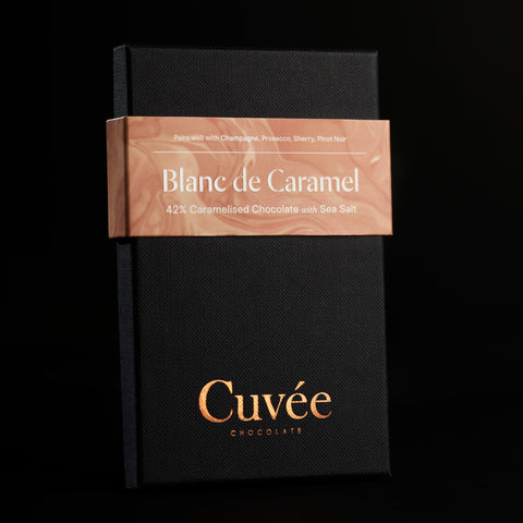 Cuvee Chocolate Blanc de Caramel 42% Caramelised Chocolate with Sea Salt | 70g