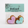 Hey There Cookie! Mini Gingerbread Hearts Piped 6 Pack