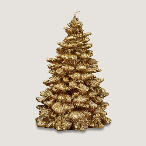 Love Ally Large Noel Tree Candle Gold