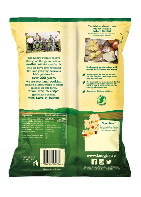 Keogh's Irish Potato Chips Cheesy Onion | 125g