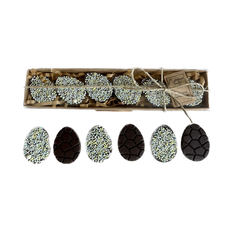 Monsieur Truffe Dark Chocolate Mini Freckle Eggs 6 Pack | 30g