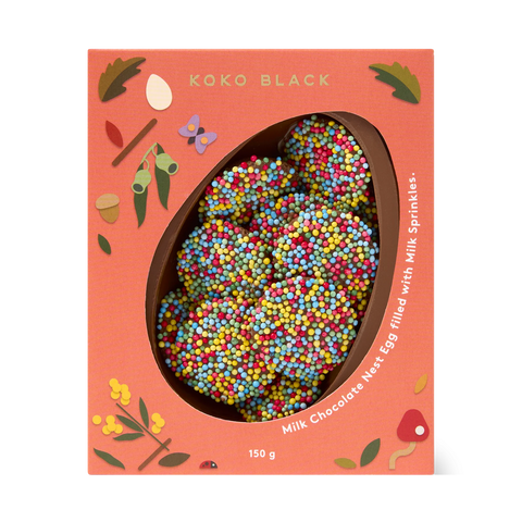Koko Black Milk Chocolate Nest Egg with Milk Sprinkles | 150g