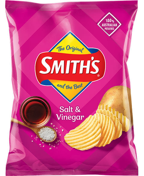 Smith's Crinkle Cut Potato Chips Salt & Vinegar 170g
