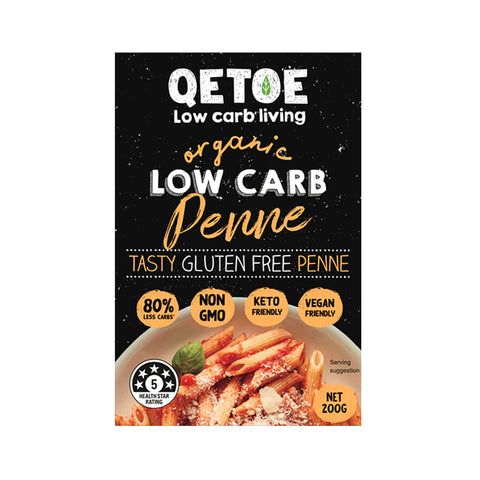 QETOE Organic Low Carb Penne | 200g