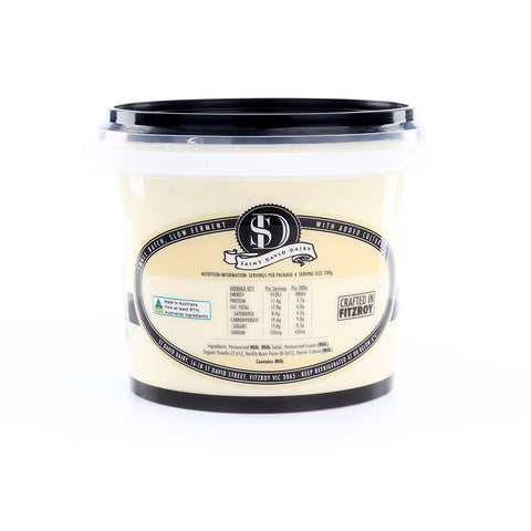 St David Dairy Vanilla Bean & Organic Panela Yoghurt | 800mL
