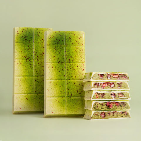 Choced Strawberry Matcha Chocolate Block 2 Pack