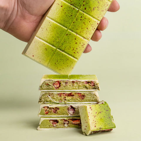 Choced Strawberry Matcha Chocolate Block 2 Pack