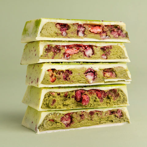 Choced Strawberry Matcha Chocolate Block