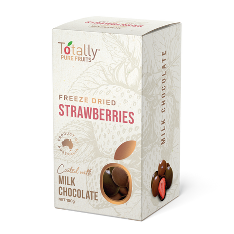 Totally Pure Fruits Milk Chocolate Strawberries | 150g