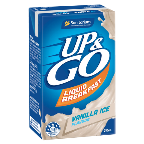 Up&Go Liquid Breakfast Vanilla Ice 250mL x 12 pack