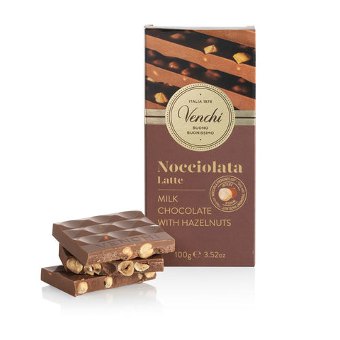 Venchi Milk Chocolate Hazelnut Bar | 100g